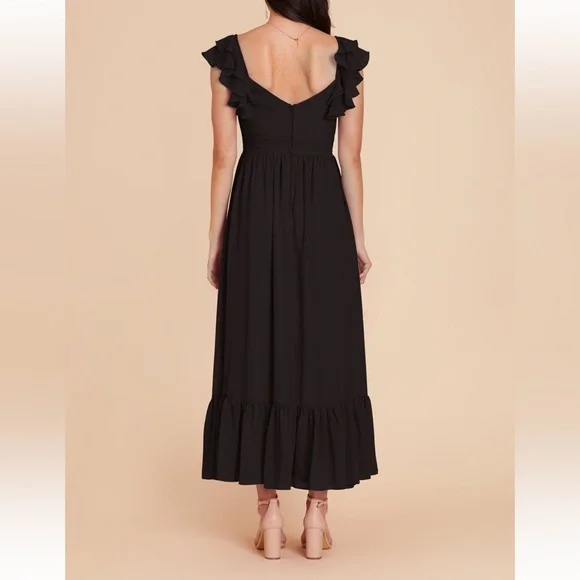 Chiffon Black Dress - Picture 3 of 9